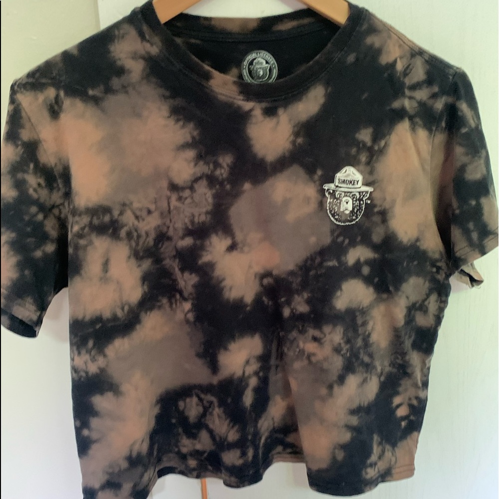 Cropped Smokey the bear graphic t shirt